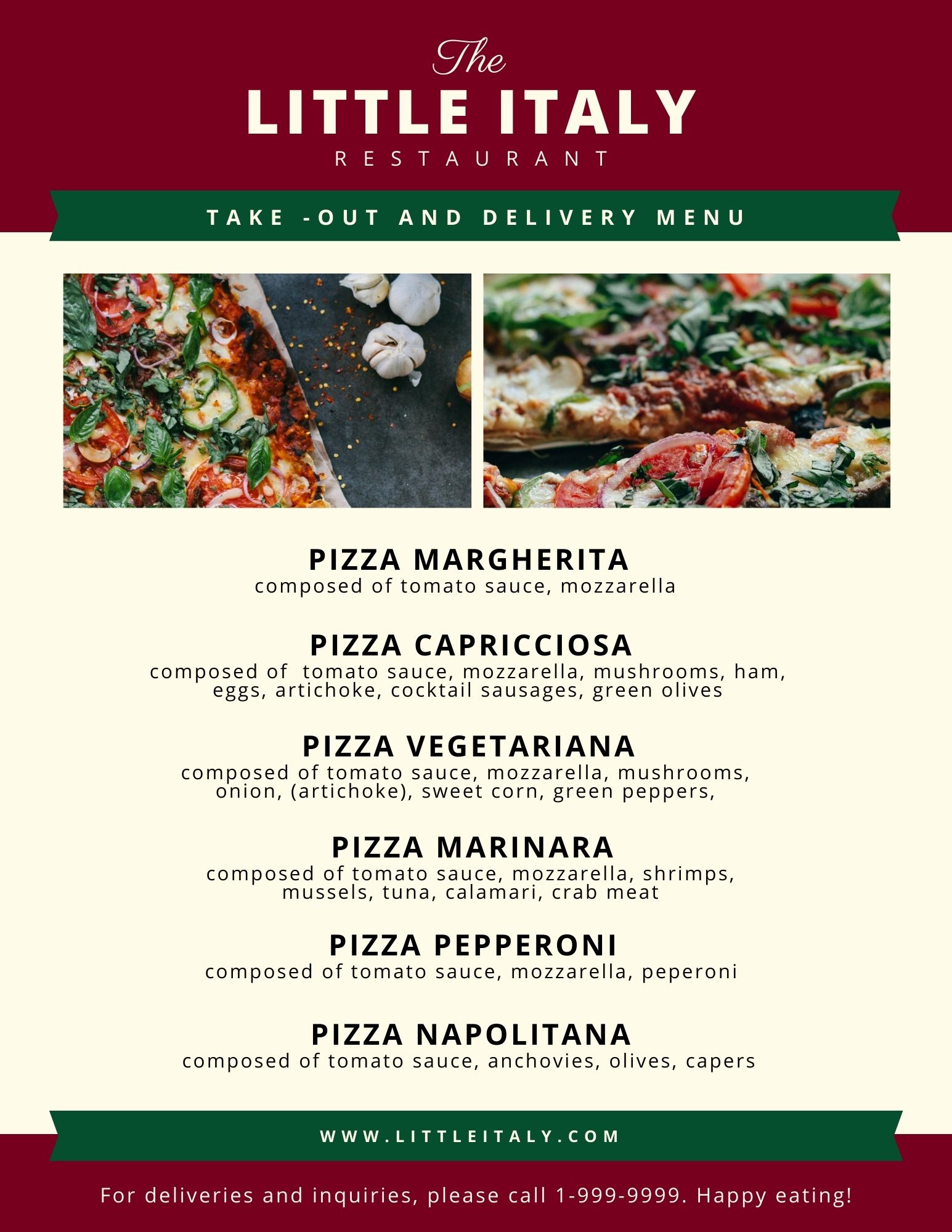 Restaurant PDF Menus - Customized And Branded For You